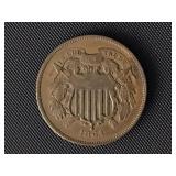 1864 Two Cent Piece - Small Motto  F