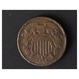 1864 Two Cent Piece - Small Motto  XF