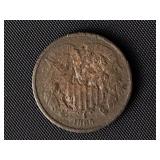 1865 Two Cent Piece  Poor