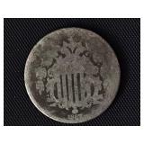 1867 Shield Nickel  G
