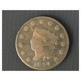 1822 Large Cent - Coronet Liberty Head  G