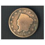 1824 Large Cent - Coronet Liberty Head  G