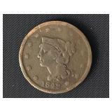 1842 Large Cent - Braided Hair Liberty Head  G