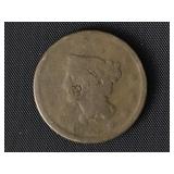 1843 Large Cent - Braided Hair Liberty Head  G