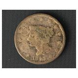 1843 Large Cent - Braided Hair Liberty Head  G