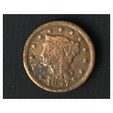 1847 Large Cent - Braided Hair Liberty Head  G