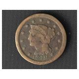 1849 Large Cent - Braided Hair Liberty Head  G