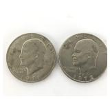 1971-D, 1972-D Eisenhower Dollar