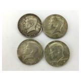 Mixed Kennedy Half Dollars (4)