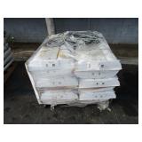 PALLET OF FLUORESCENT LIGHT BULBS AND FIXTURES