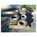 PALLET OF ASSORTED TYPES OF TIRES AND WHEELS