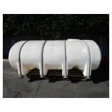1,000 GALLON PLASTIC STORAGE TANK W/ VALVE