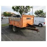 ELECTRIC HYDRAULIC DUMP TRAILER (ORANGE) SINGLE AX
