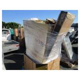 PALLET OF OFFICE FURNITURE, FLIPPER-60 TEAK TOP