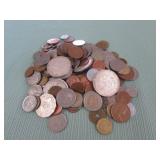 1 BAG WITH FOREIGN COINS