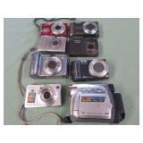 1 LOT WITH CAMERAS, CAMCORDER