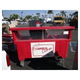 FOOD/ SALAD BAR CART W/ WHEELS (KIOSK)  (RED)