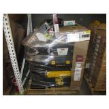 PALLET OF STANLEY STORAGE TOTES, LED LIGHTS, LED