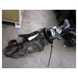 4 SETS OF GOLF CLUBS W/ BAGS,PING AND ASSORTED