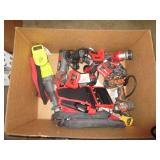 BOX OF ASSORTED POWER TOOLS (BATTERY POWERED/CORDE