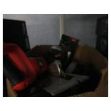 BOX OF ASSORTED POWER TOOLS