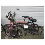 3 BMX STYLE BIKES