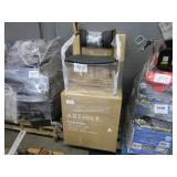 3 BOXES OF BLACK LEATHER LOUNGE CHAIR