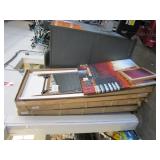 3 "BEAU" MIRRORS WITH MISCELLANEOUS PAINTINGS