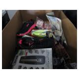 BOX OF MISCELLANEOUS ITEMS, SHOES, HAIR CLIPPERS