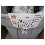 TUB OF MISCELLANEOUS ITEMS, SPACE HEATER, SOCKS,
