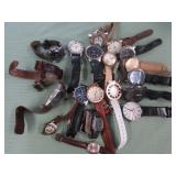1 BAG W/MIXED LEATHER WATCHES
