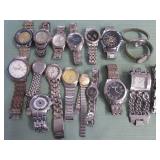 1 BAG W/SILVER TONE WATCHES