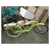 1 YELLOW BEACH CRUISER BIKE