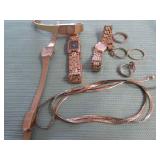 1 BAG W/GOLD TONE JEWELRY