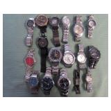 1 BAG W/SILVER TONE WATCHES