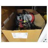BOX OF ASSORTED POWER TOOLS