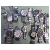 1 BAG W/SILVER TONE WATCHES