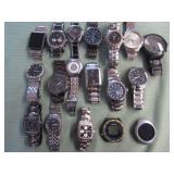 1 BAG W/SILVER TONE WATCHES