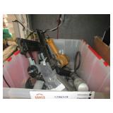 SMALL TOTE W/ PNEUMATIC & POWER TOOLS