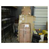 LOT OF METAL BEDS & SHOWER DOORS: