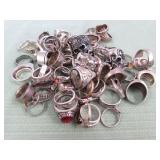 1 BAG W/SILVER TONE RINGS:
