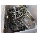 BOX OF HORSE TRAINING ACCESSORIES: