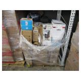 PALLET OF ASSORTED HOUSEHOLD ITEMS: COFFEE MAKER,