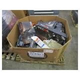 BOX OF ASSORTED ELECTRONICS & ACCESSORIES: RECOIL