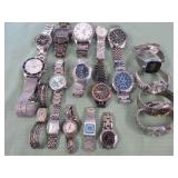1 BAG W/SILVER TONE WATCHES