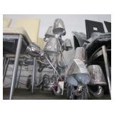 CHROME PLATED CHANDELIER TYPE LIGHT FIXTURE