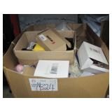 BOX OF ASSORTED BATH/MAKEUP PRODUCTS & MISC