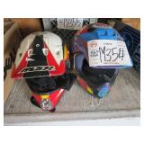 1 BELL & 1 MSR RIDING HELMETS