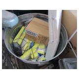 TRASNCAN FULL OF MICRO FIBER PADS & MISC
