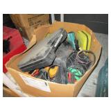 BOX OF ASSORTED ELECTRICIAN EQUIPMENT: MULTIMETERS